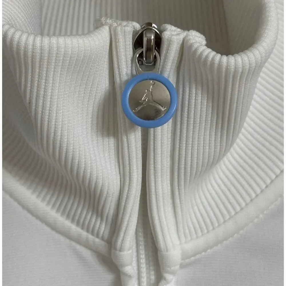 JORDAN Jacket Jumpman Mens Medium Lightweight Full Zip White Carolina Blue